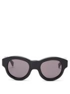 Matchesfashion.com Kuboraum - Round Acetate Sunglasses - Mens - Black