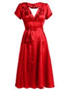 Rhode Resort Celia Ruffle-trimmed Silk Dress