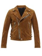 Mens Rtw Tom Ford - Zipped Suede Biker Jacket - Mens - Brown