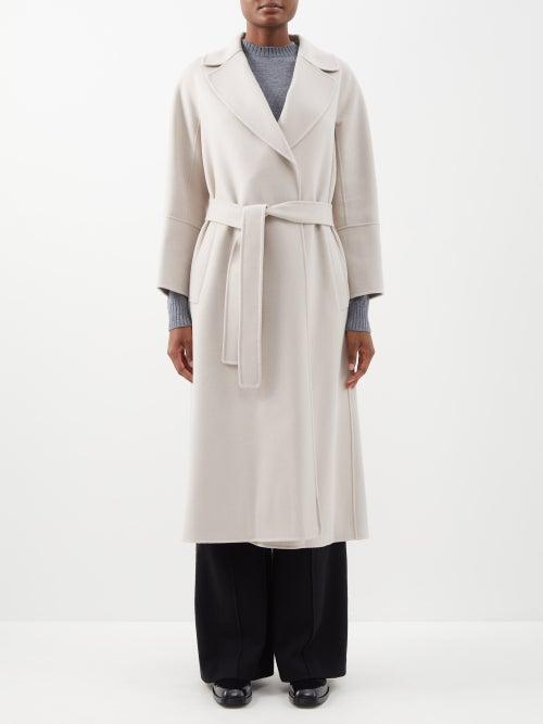 S Max Mara - Elisa Wrap Coat - Womens - Light Beige