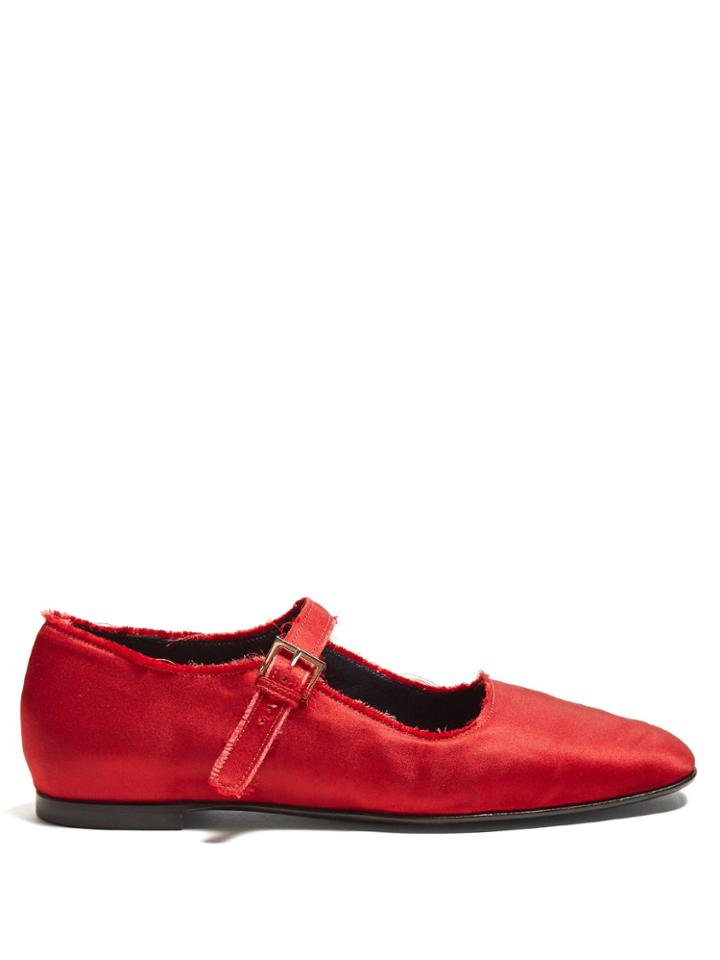 The Row Ava Satin Ballet Flats