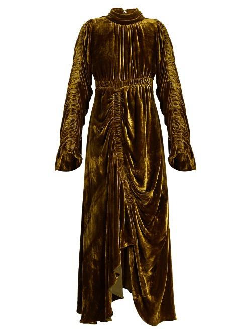 Preen By Thornton Bregazzi Bradley Cut-out Back Velvet Dress