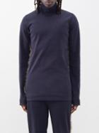 Namacheko - Mari Faux Fur-trim Cotton-jersey Sweater - Mens - Midnight Blue
