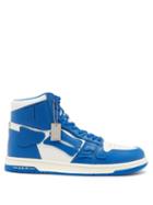 Amiri - Skel Top Leather High-top Trainers - Mens - Blue
