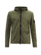 Matchesfashion.com Stone Island - Skin Touch Nylon-tc Hooded Garment-dyed Jacket - Mens - Green