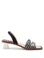 Matchesfashion.com Jacquemus - Valerie Slingback Leather Sandals - Womens - Black