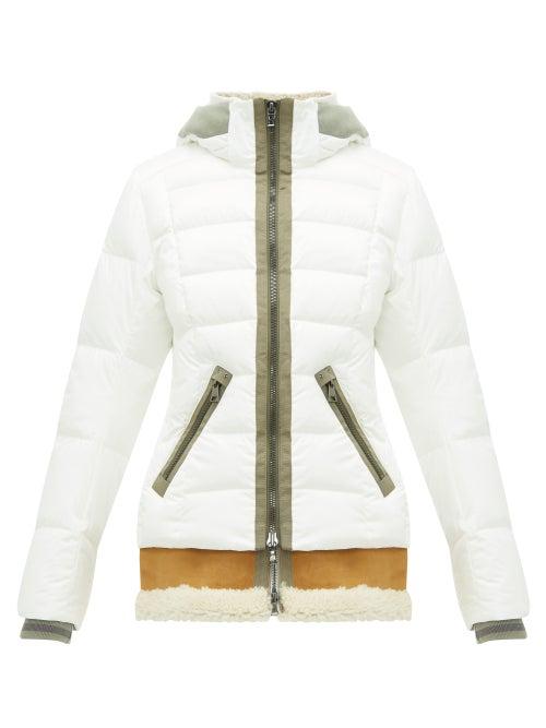 Matchesfashion.com Bogner - Elya D Shearling Insert Down Filled Hooded Jacket - Womens - White