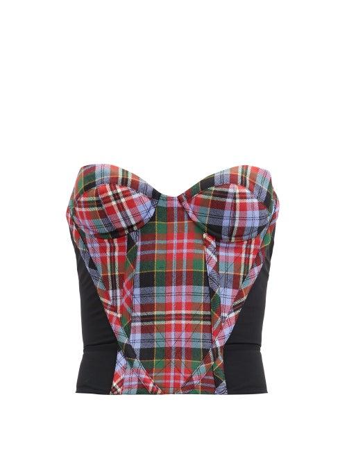 Matchesfashion.com Vivienne Westwood - Fargo Tartan-panel Corset - Womens - Multi