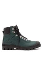 Matchesfashion.com Loewe - Leather Brogue Boots - Mens - Dark Green