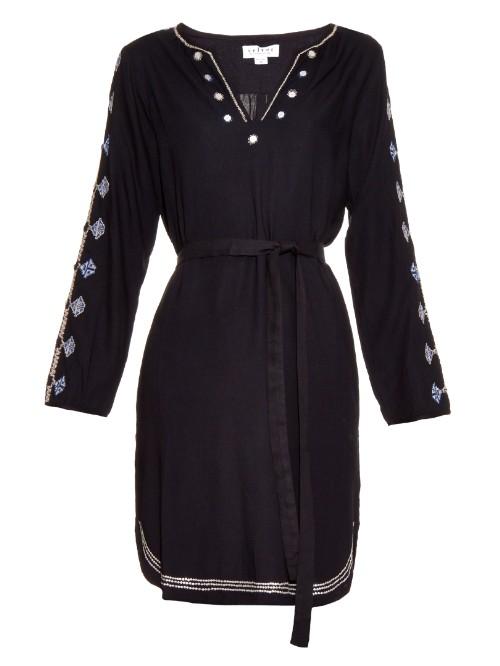 Velvet By Graham & Spencer Belton Tibetan Embroidered Dress