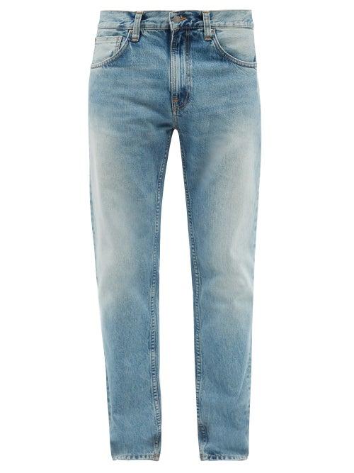 Nudie Jeans - Gritty Jackson Organic-cotton Straight-leg Jeans - Mens - Light Blue