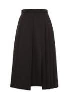 Matchesfashion.com Joseph - Malvyn Pleated Canvas Midi Skirt - Womens - Black