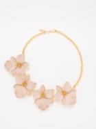 Begm Khan - Botanical Garden 24kt Gold-plated Choker - Womens - Pink Multi