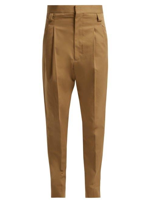 Matchesfashion.com Haider Ackermann - Silene Tapered Cotton Twill Trousers - Womens - Beige