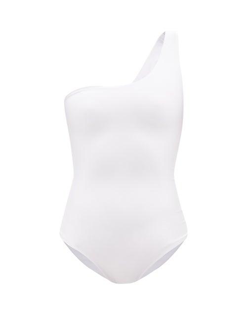 Albus Lumen - One-shoulder Swimsuit - Womens - White