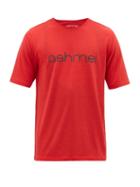 Matchesfashion.com Ashmei - Carbon Logo-print Technical Merino-blend T-shirt - Mens - Red