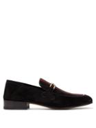 Matchesfashion.com Gucci - Phyllis Web-stripe Suede Loafers - Mens - Black