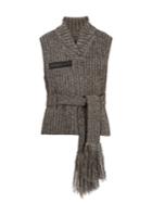 Craig Green Tie-waist Ribbed-boucl Vest