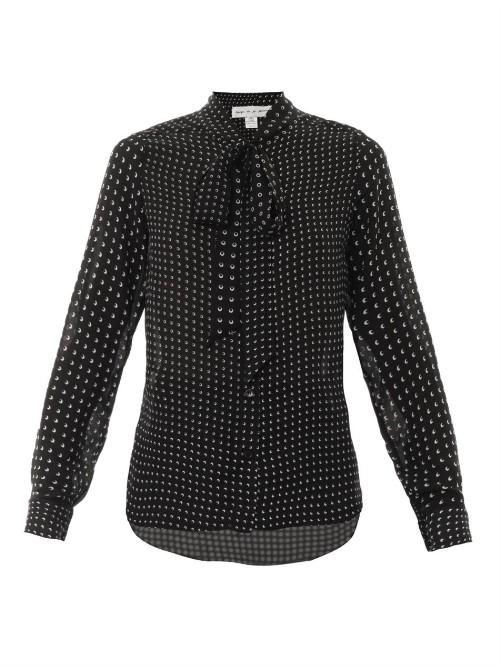Emilio De La Morena Eye-print Silk Blouse