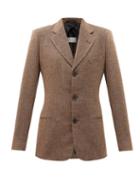 Matchesfashion.com Maison Margiela - Single-breasted Herringbone Suit Jacket - Womens - Brown