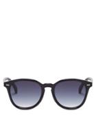 Matchesfashion.com Le Specs - Bandwagon Round Sunglasses - Womens - Black