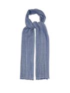 Matchesfashion.com Denis Colomb - Berber Striped Cashmere And Silk Blend Scarf - Mens - Light Blue