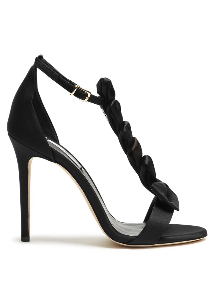 Olgana Paris La Delicate T-bar Satin Sandals