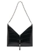 Matchesfashion.com Givenchy - Chain-strap Crocodile-effect Leather Shoulder Bag - Womens - Black