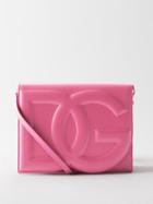Dolce & Gabbana - Quilted-logo Leather Cross-body Bag - Womens - Fuchsia