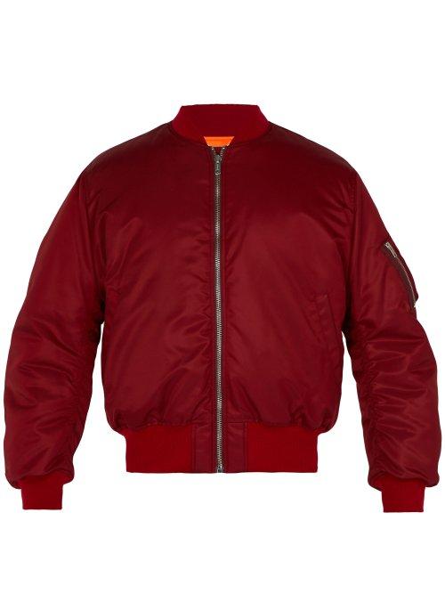 Matchesfashion.com Calvin Klein 205w39nyc - Embroidered Padded Bomber Jacket - Mens - Red