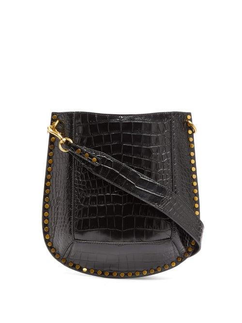 Matchesfashion.com Isabel Marant - Oskan Crocodile Effect Leather Shoulder Bag - Womens - Black