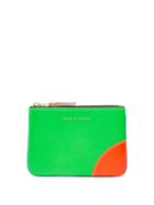 Matchesfashion.com Comme Des Garons Wallet - Colour-block Leather Coin Purse - Mens - Green Multi