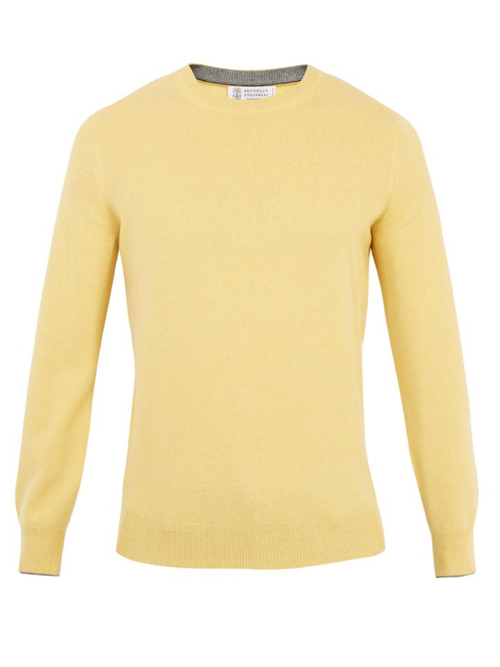 Brunello Cucinelli Crew-neck Wool-blend Knit Sweater