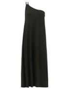 Matchesfashion.com Albus Lumen - One-shoulder Jersey Midi Dress - Womens - Black