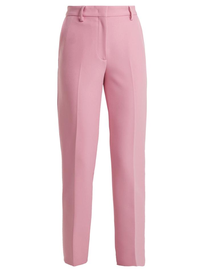 Msgm Mid-rise Crepe Trousers