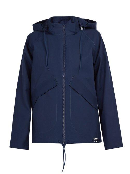 Matchesfashion.com Y-3 - Hooded Technical Cotton Jacket - Mens - Navy