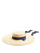 Matchesfashion.com Fil Hats - Venezia Wide Brimmed Straw Hat - Womens - Navy