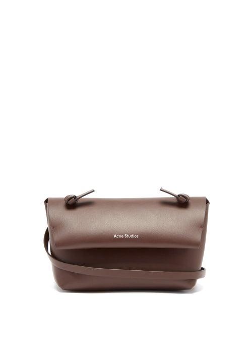 Acne Studios - Alexandria Knotted-strap Leather Cross-body Bag - Womens - Dark Brown