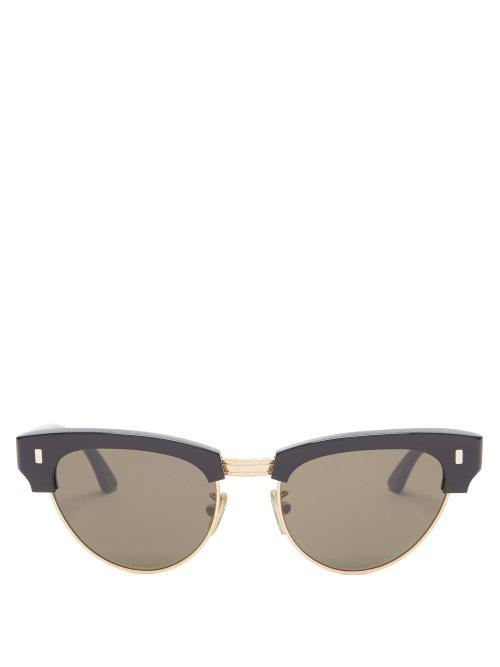 Matchesfashion.com Celine Eyewear - Aviator Metal Sunglasses - Womens - Grey Gold