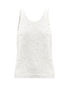 Matchesfashion.com Tibi - Flecked Knitted Wool-blend Tank Top - Womens - White / Ivory