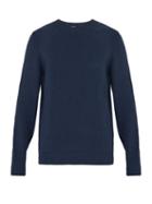 Matchesfashion.com A.p.c. - Micka Logo Embroidered Cotton Blend Sweater - Mens - Dark Navy