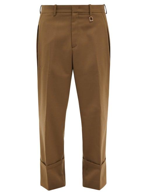 Wooyoungmi - Cropped Wide-leg Trousers - Mens - Khaki