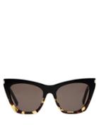 Matchesfashion.com Saint Laurent - Kate Cat-eye Tortoiseshell-acetate Sunglasses - Womens - Tortoiseshell