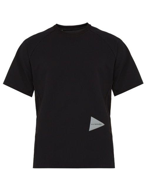 Matchesfashion.com And Wander - Hybrid Mesh T Shirt - Mens - Black