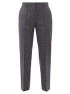 Matchesfashion.com Officine Gnrale - Roxane Checked Wool Tapered-leg Trousers - Womens - Grey Multi
