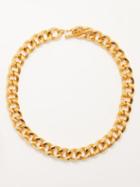 Saint Laurent - Curb-chain Choker Necklace - Womens - Yellow Gold