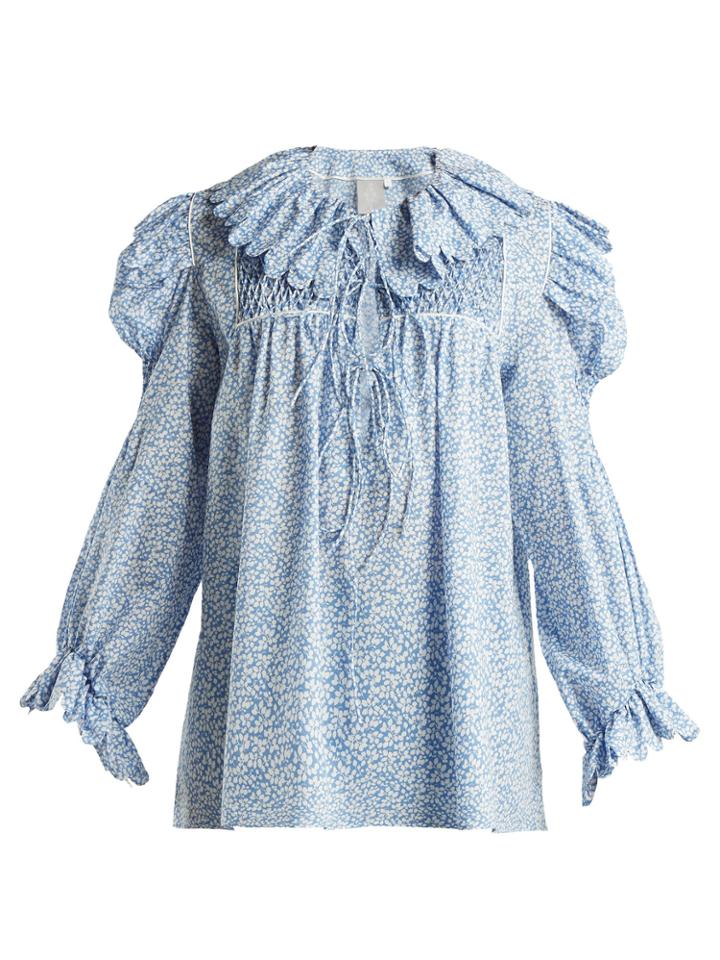 Horror Vacui Defensia Printed Cotton Blouse