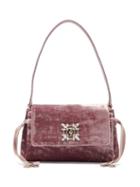 Matchesfashion.com Roger Vivier - Miss Vivier Crystal-embellished Crushed-velvet Bag - Womens - Pink