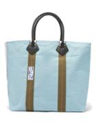 Haulier - Utility Medium Striped Canvas Tote Bag - Mens - Light Blue