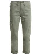 Frame Le Service Cotton-blend Cropped Cargo Trousers